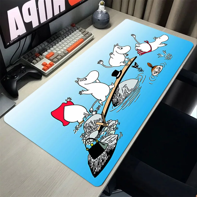 

Милый коврик для мыши Moomines Xxl, коврик для мыши для геймеров, милые товары для клавиатуры, ПК, кабинета, игровые аксессуары, Настольный коврик, коврик, аниме ковер Rgb