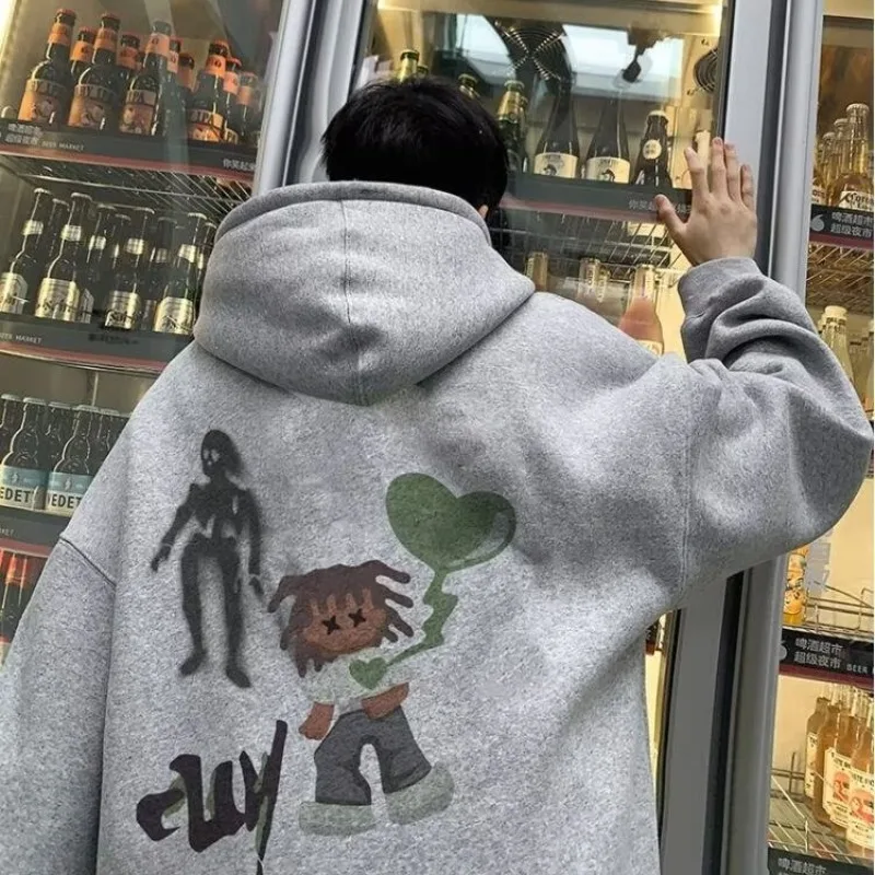 2024 новые мужские японские свитера в стиле Харадзюку аниме большие с широкими