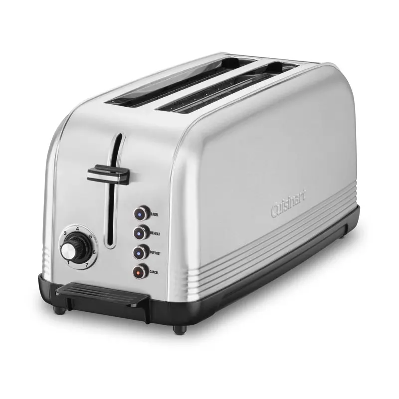 

2-Slice Extra Wide Slot Toaster, Black, Silver
