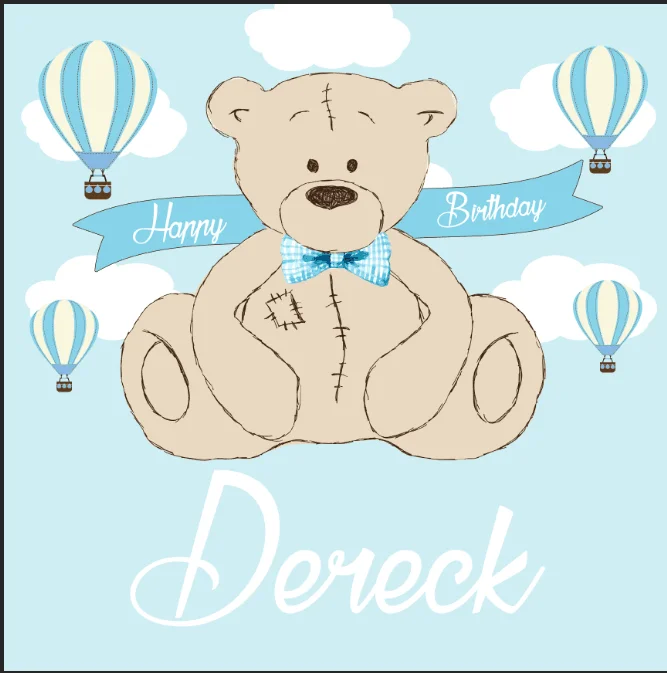 

8x8 футов персонализированный милый мальчик Мишка Тедди воздушные шары День рождения пользовательский фото студия фон бесшовный винил