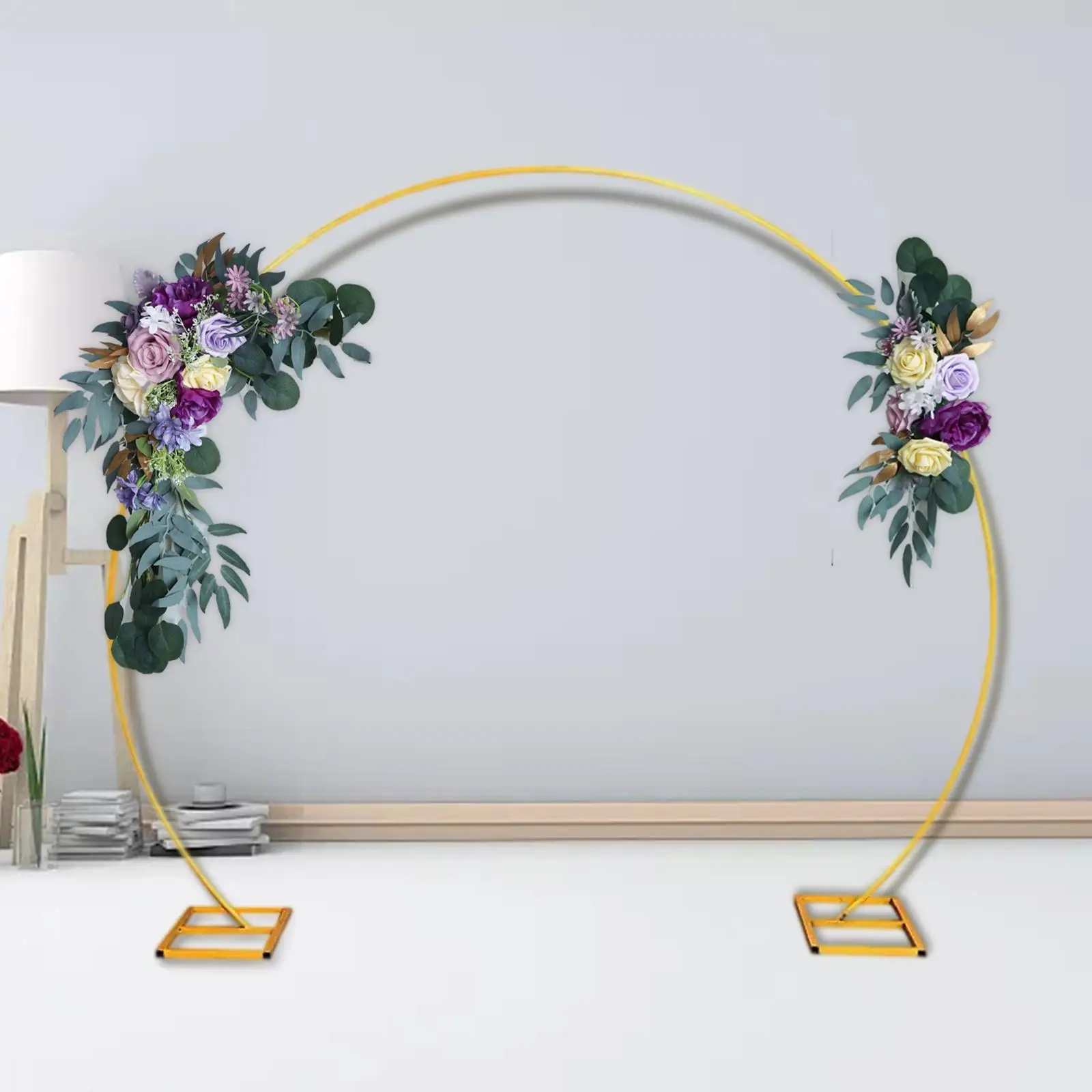 

Artificial Flower Arch Decor Pueple Rose Flower Decor for The