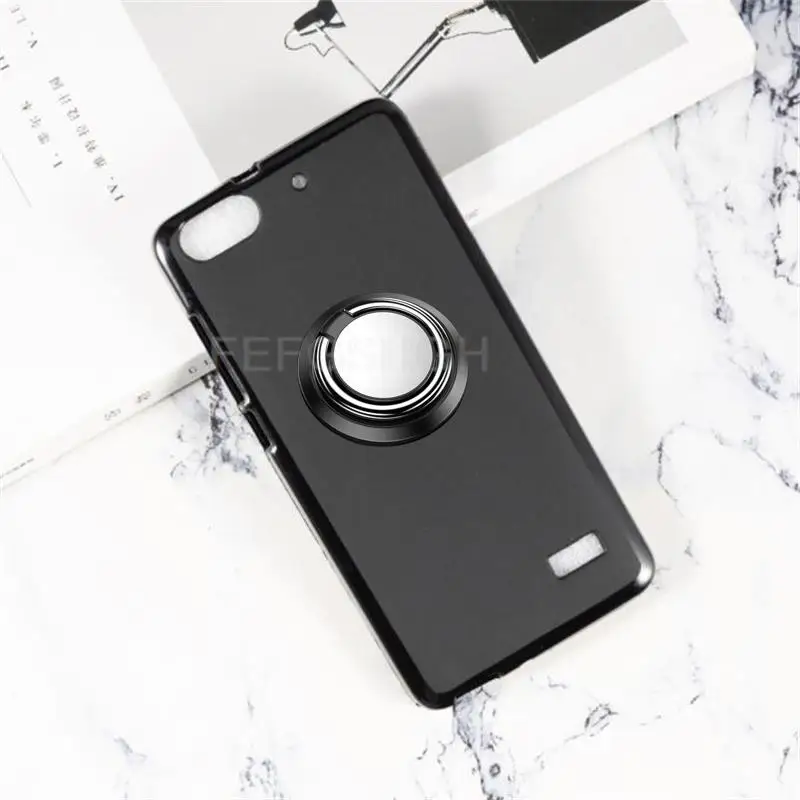 Мягкий силиконовый защитный чехол с кольцом-держателем для Huawei Honor 4C