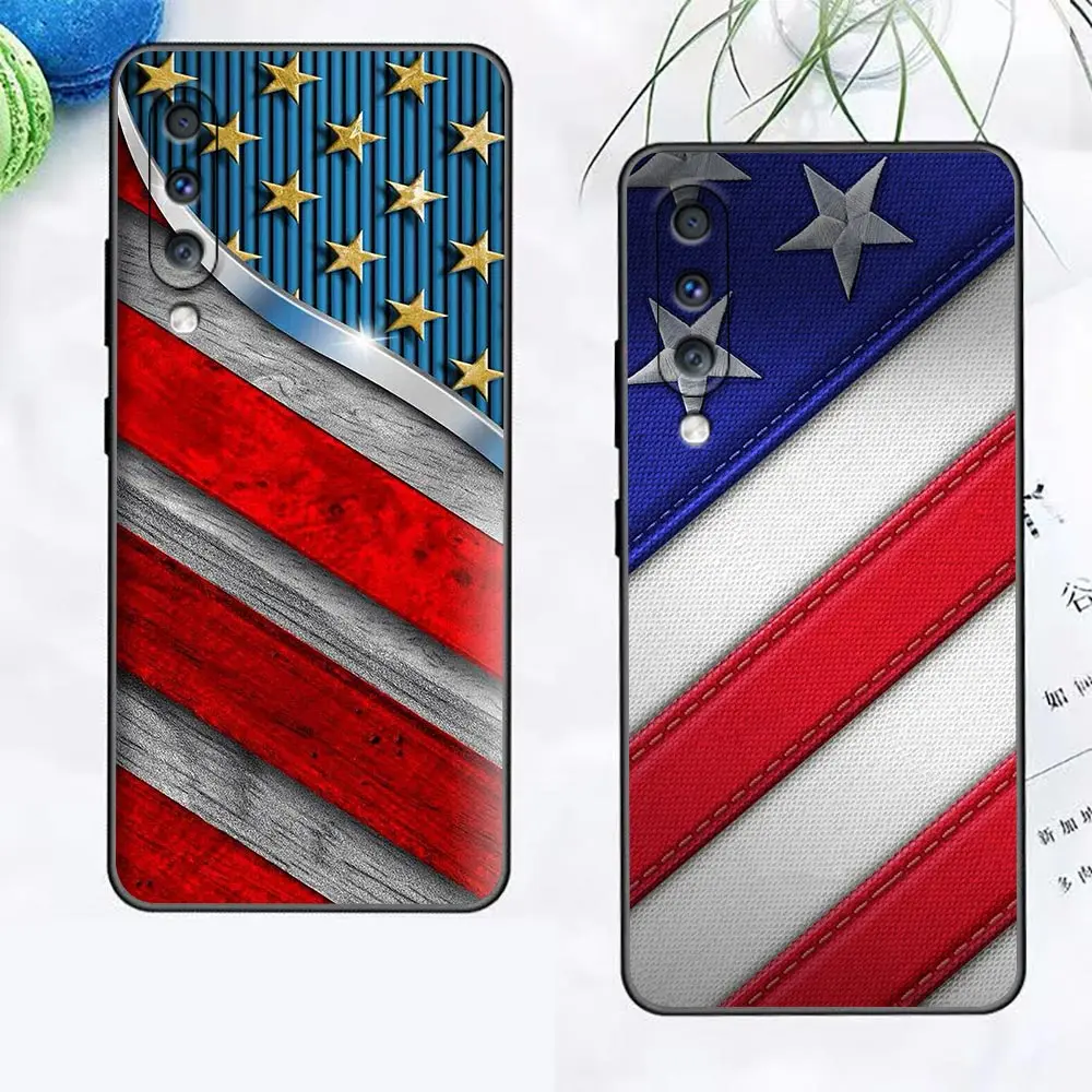 

Merica USA Flag Comics Phone Case For Samsung Galaxy A90 A80 A70 A70S A60 A50 A40 A30 A30S A20S A20E A10 A10E A9 A8 Black Cover