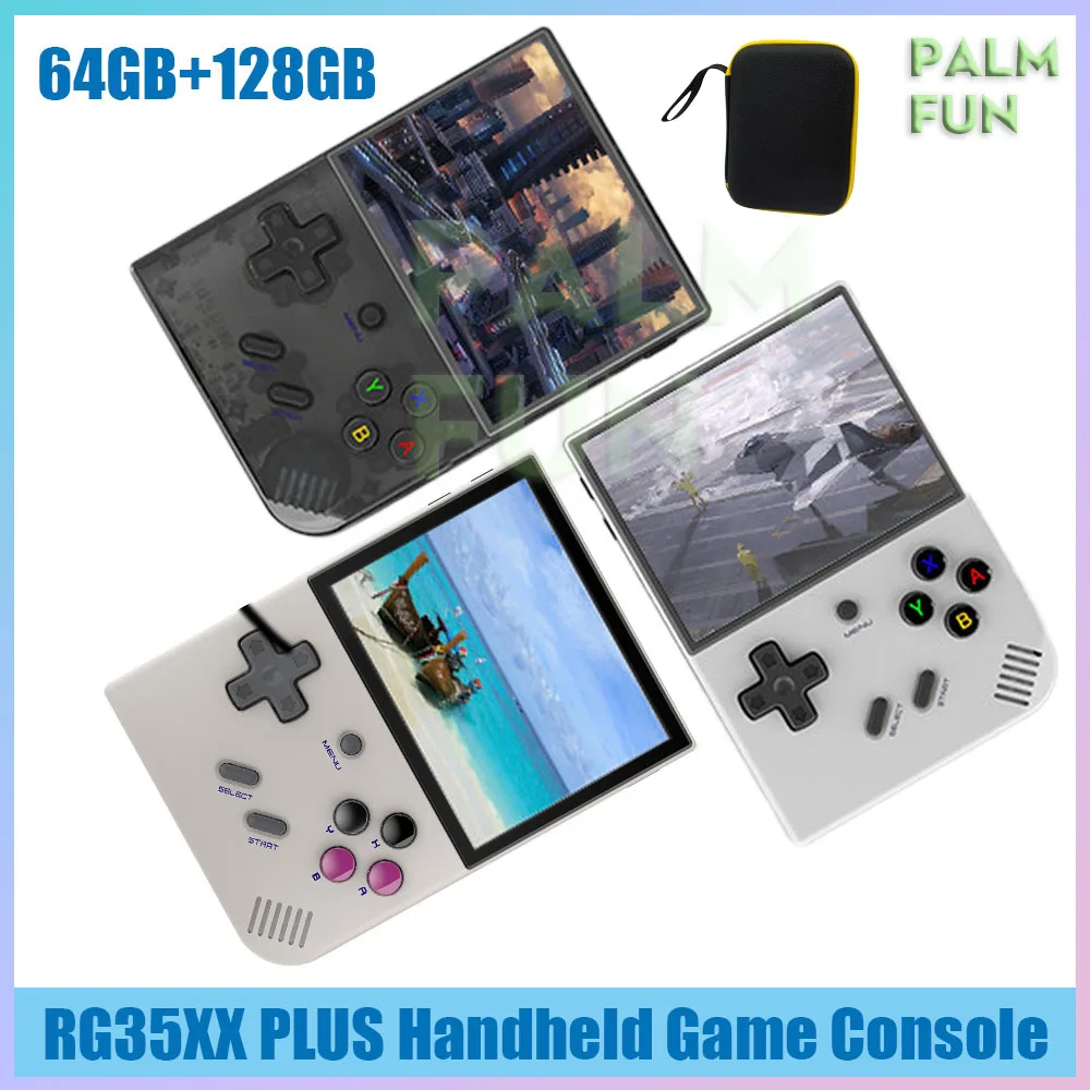 Игровой видеоплеер RG35XX Plus в стиле ретро 3 5 дюйма IPS-экран 640*480 Linux двойная система