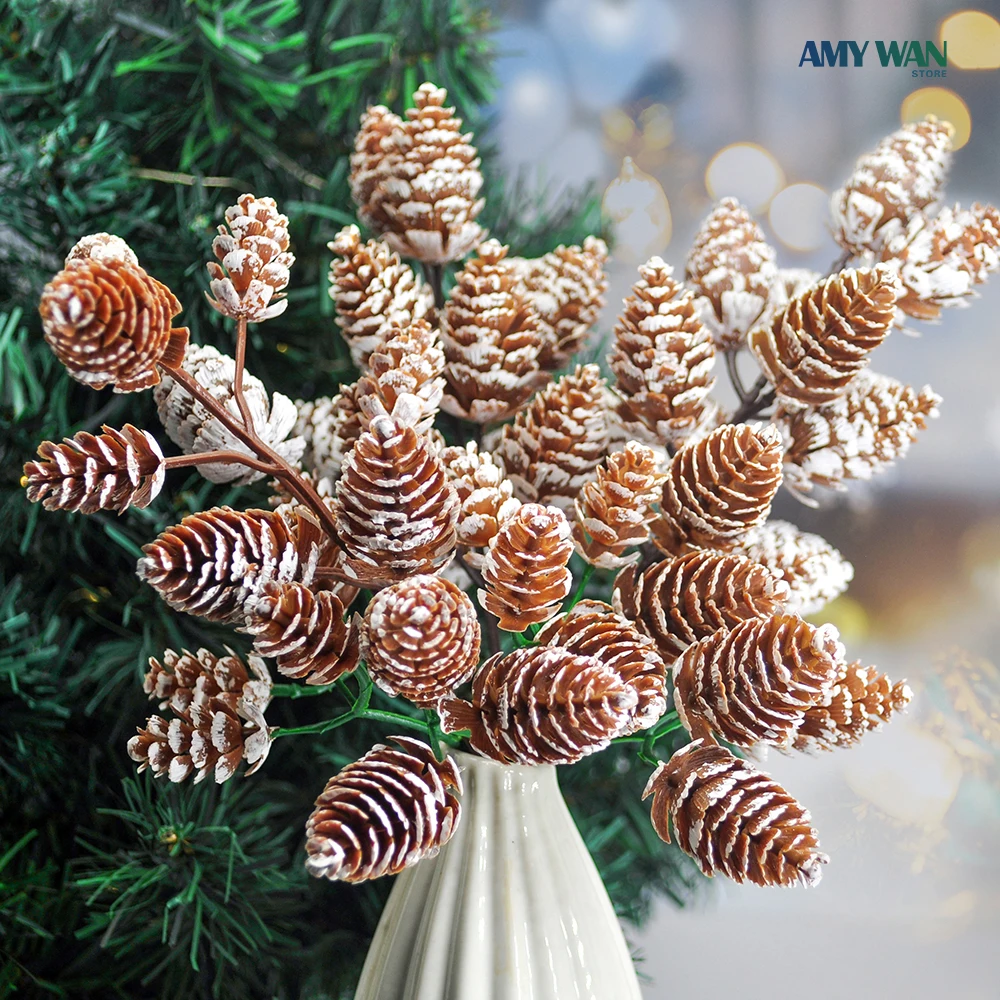 

Искусственные сосновые конусы, подвески, рождественская елка, декоративные украшения, лиственницы, цветы, венки, Рождество, Искусственная елка, сделай сам, Свадебная вечеринка