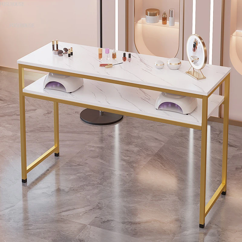 

Nordic Single Nail Tables Modern Professional Manicure Table Light Luxury Wooden Nail Table Designer Double Manicure Table Set