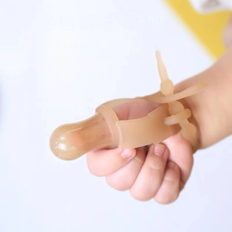 

Baby Finger Thumb Theether Kids Food Grade Silicone Sucking Wrist Adjustable Band Children's Orthodontics Baby Care Accessories