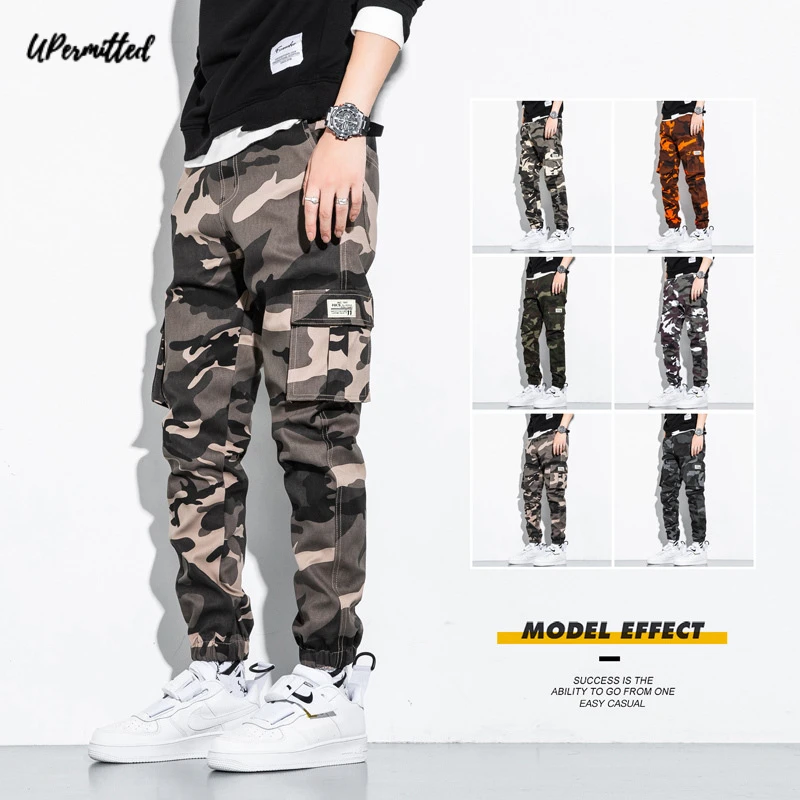 

2022 Spring Autumn Men Military Cago Pants Casual Camouflage Skinny Man Trousers Ankle Length Overalls Streetwear