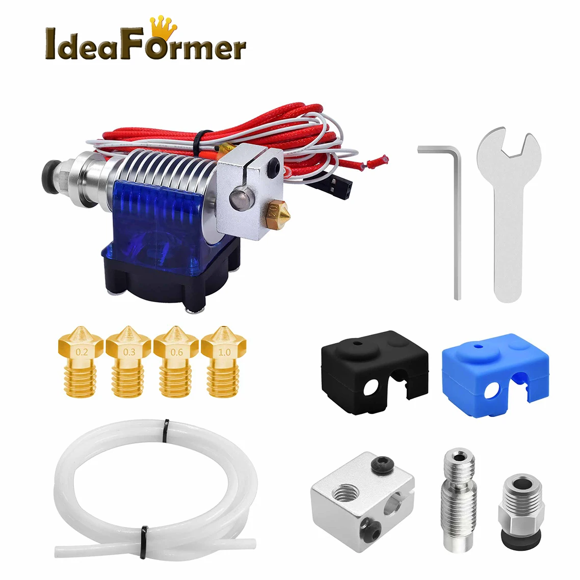 

1 set 3D Printer J-head Hotend with Cooling Fan for 12V/24V 1.75mm 3D Printer V6 bowden Filament Extruder 0.2/0.4/0.8mm Nozzle