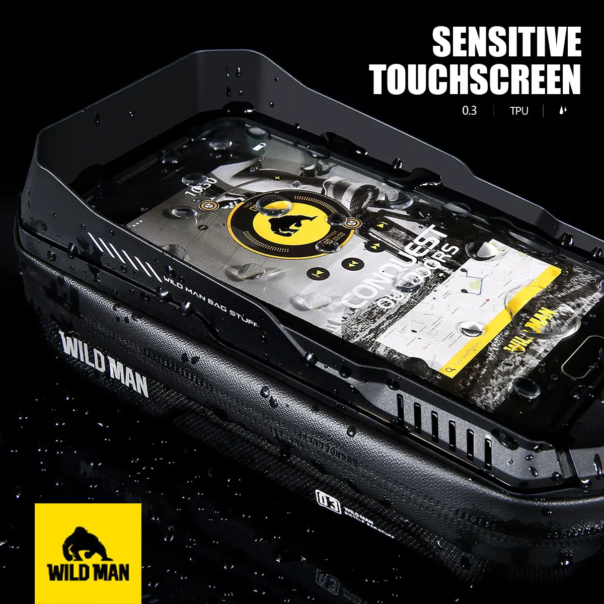 Сумка на руль для горного велосипеда WILD MAN XT3 с держателем телефона