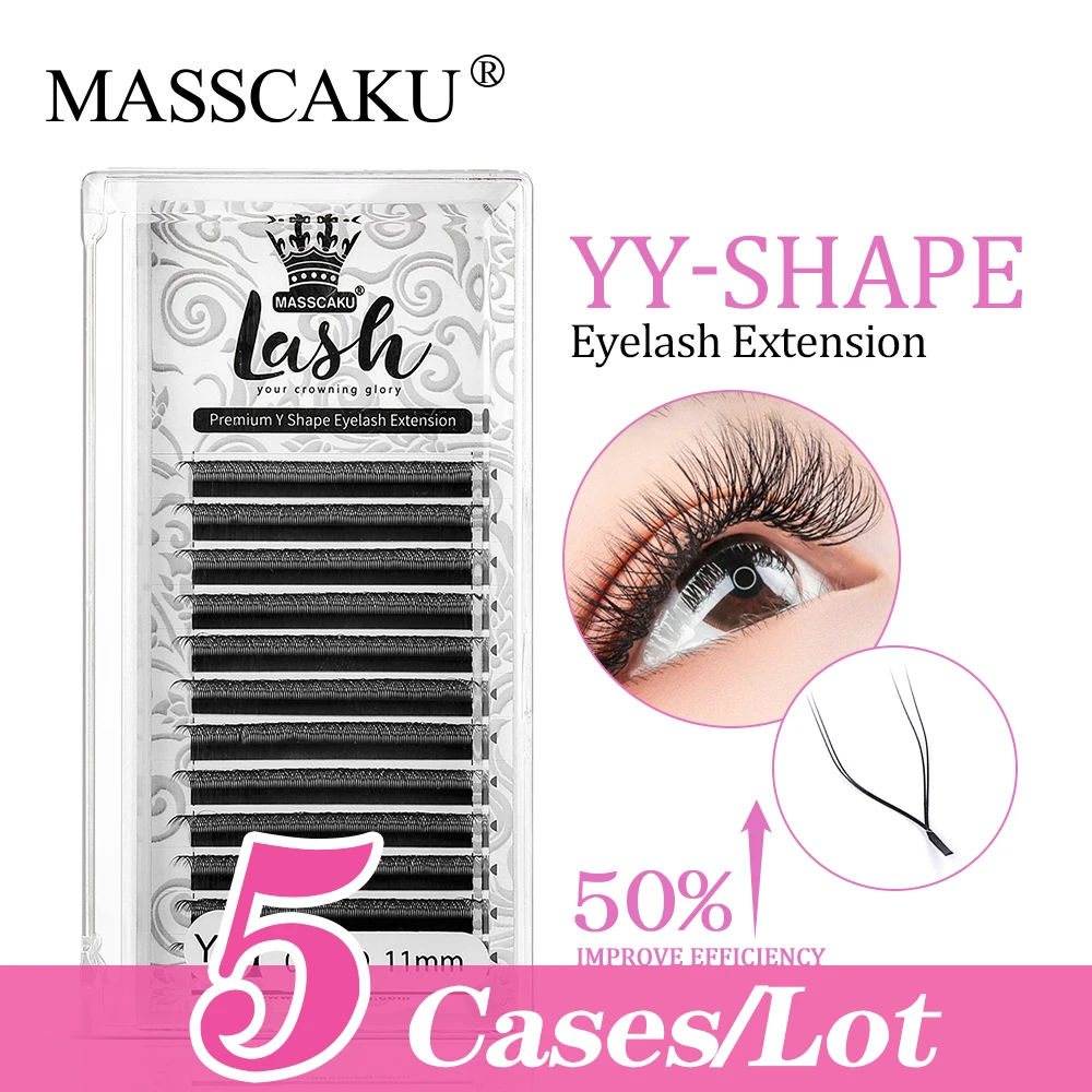 

5Cases/Lot Hot Sale 8-15mm & MIX Length Korean PBT Fiber Silk Eyelash Extension Professional Easy Fan Lash Wholesale