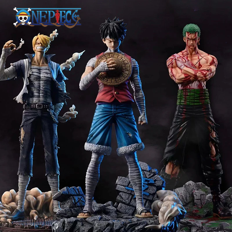 Новый цельный аниме 3d2y тихий Луффи/кровь ророноа Зоро стоящая модель украшения для кабинета детская игрушка Подарки