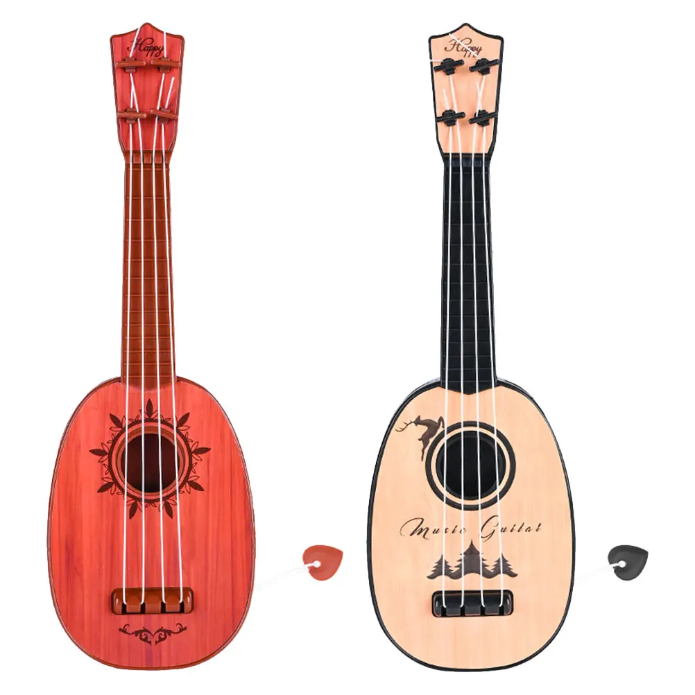 

2pcs Plastic Ukulele Toy Children'S Music Instrument Musical Early Education Toy Kids Ukulele Musical Instrument Toy