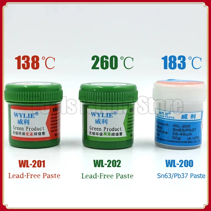 

Lead-free solder paste maintenance soldering tin for iPhone slurry 138 183 260 degrees environmental tin mud CPU tin protection