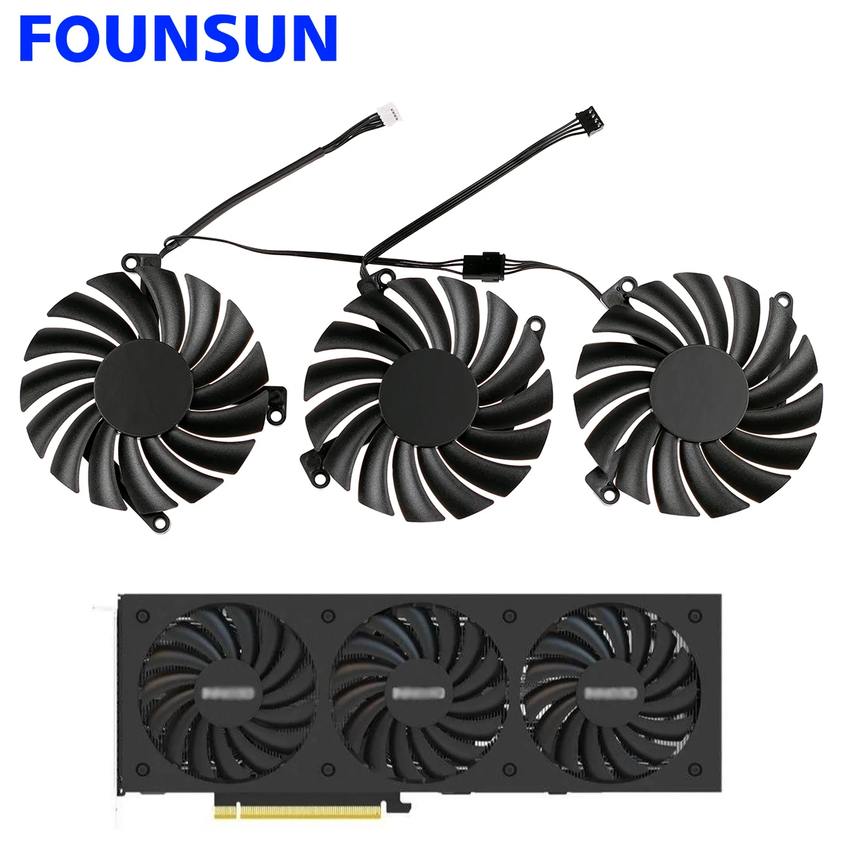 Новинка охлаждающий вентилятор для видеокарты диагональ 3080 А INNO3D RTX 3070 Ti X3 OC