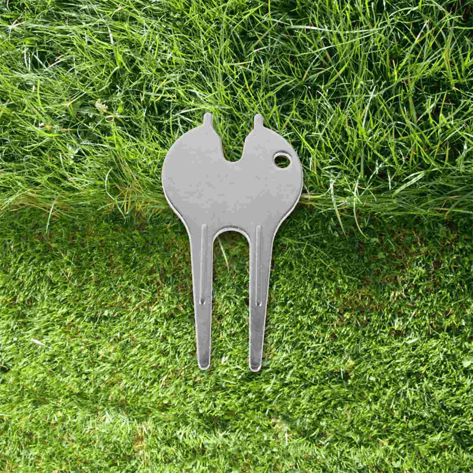 

6 Pcs Golf Green Fork Decorative Outdoor Portable Divot Tool Metal Ball Marker Delicate Iron Golfs