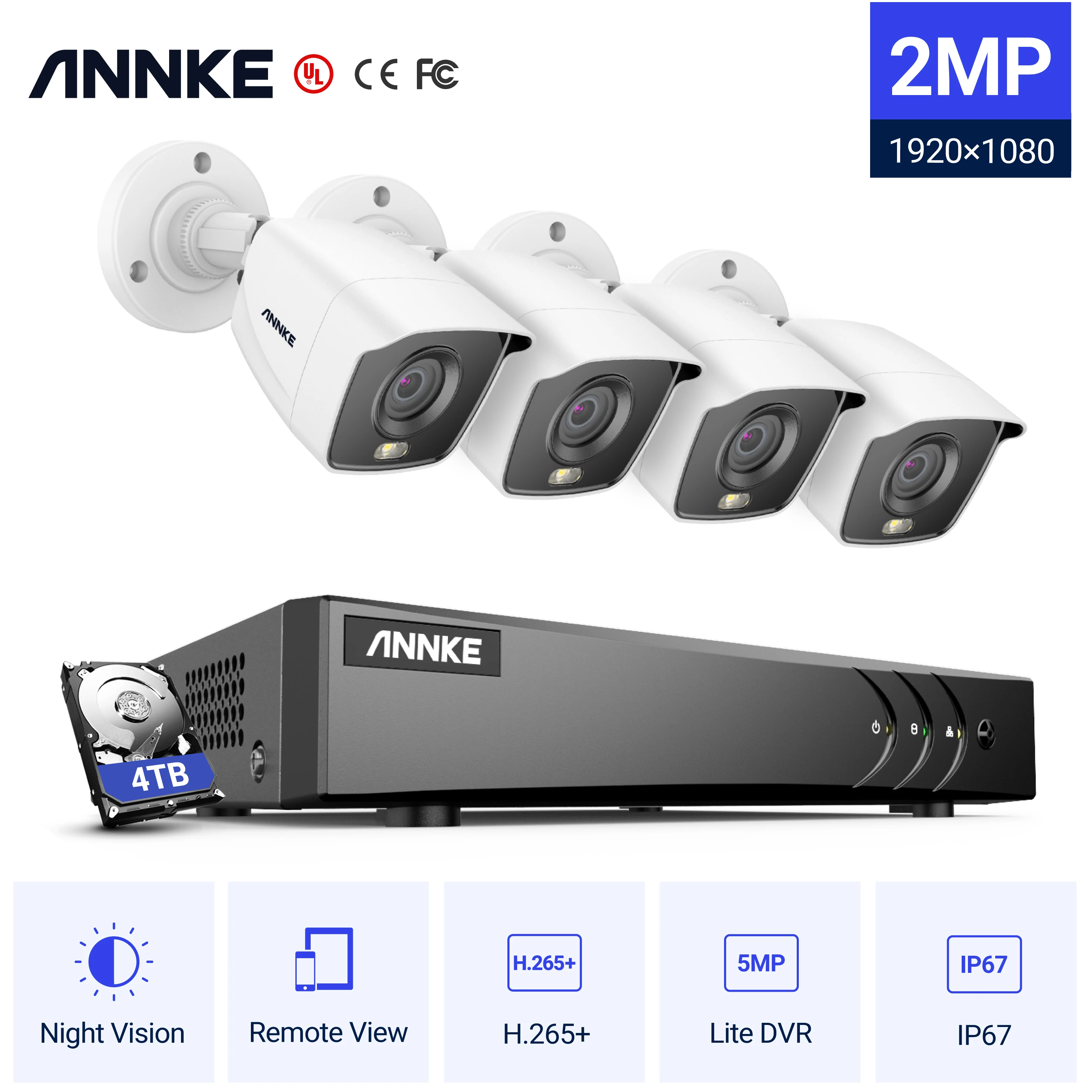 Ip67 Weatherproof Dvr Secur Camera System