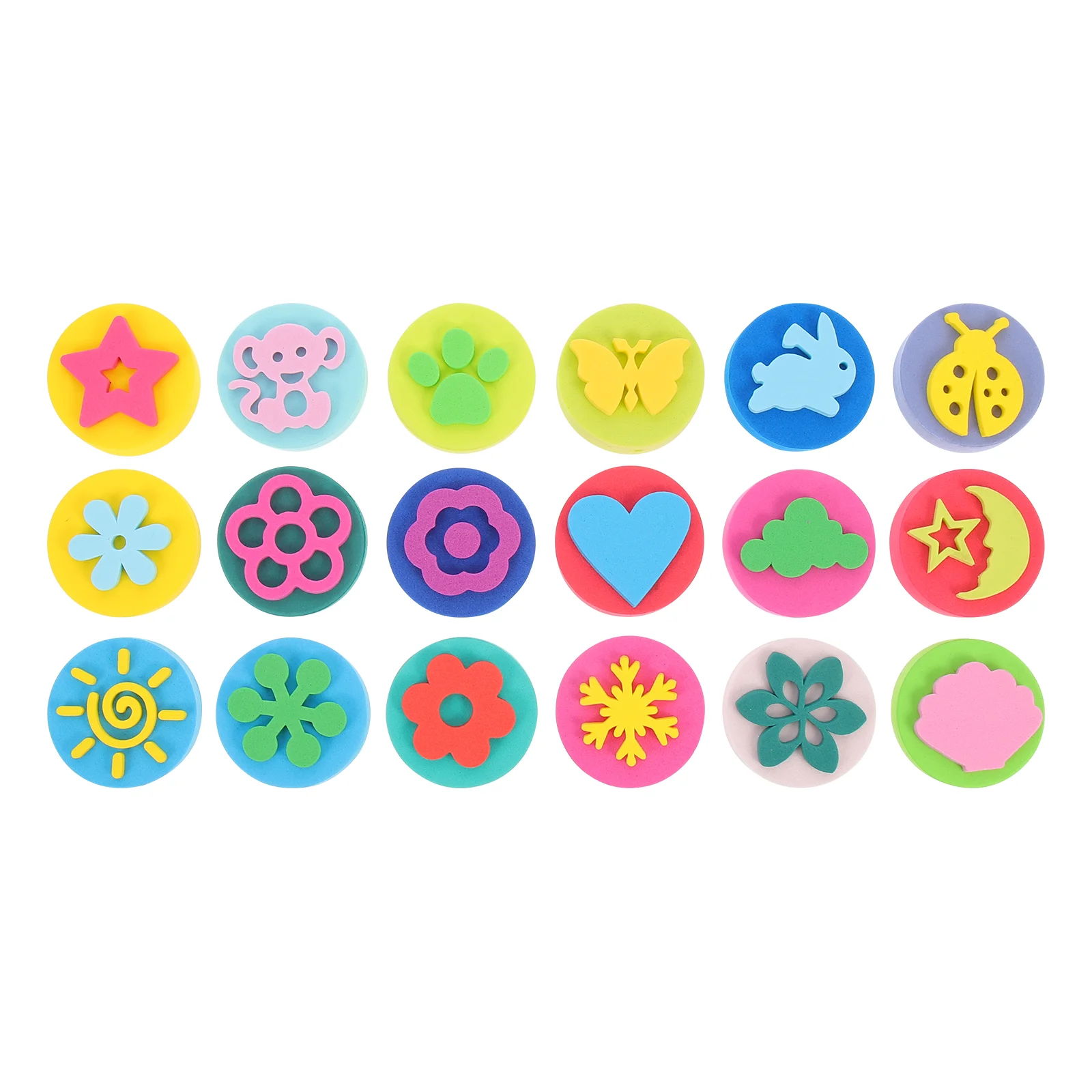 

Painting Sponge Stamper Stamperskids Stamp Children Scrapbooking Sponges Eva Drawing Brush Signet Washable Stamperc Double Side