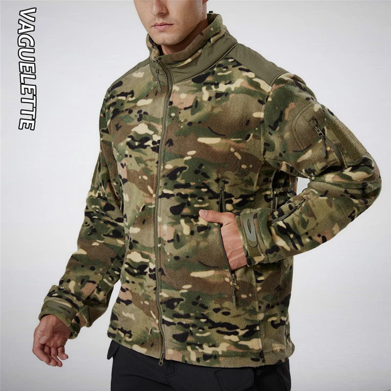 Full-zip Stand Collar Camouflage Tactical Shell  Jackets Sof