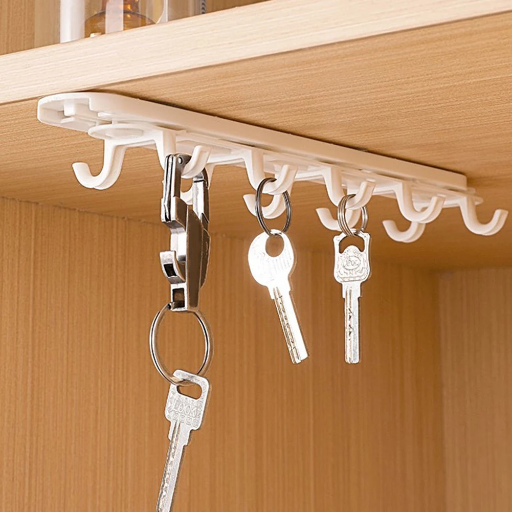 

Upside Down Hooks Retractable Pull-out Cabinet Sticky Hooks Upside-Down Storage Hanger Space-Saving Hangers Kitchen Utensils