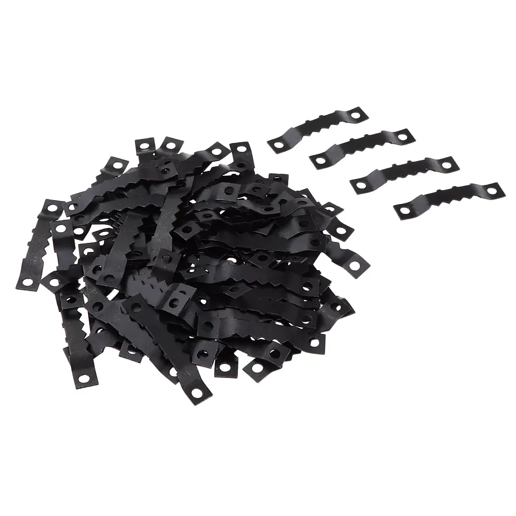 

NEW2022 100Pcs Metal Photo Frame Hanging Hooks Sawtooth Hangers, Double Hole, for Home Wall Hanging Decor Supplies, 1.8inch in L