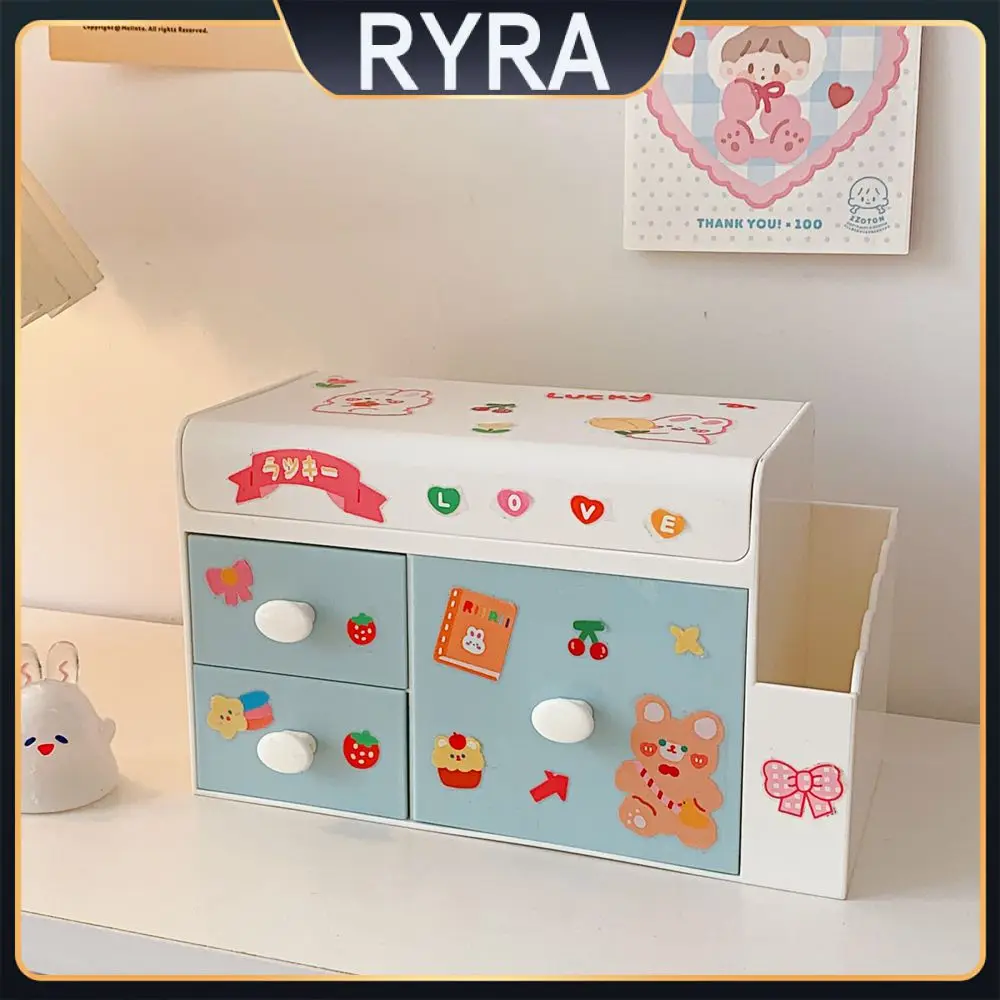 

Настольный ящик для хранения, креативная ручка, Настольная Фотография, контейнер для хранения косметики, контейнер для хранения, симпатичн...