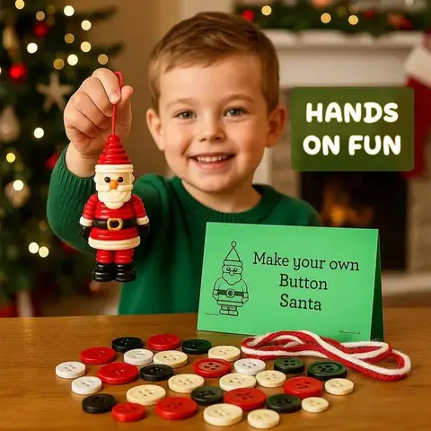 Набор для создания рождественских пуговиц