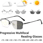 Квадратная оправа прогрессивные многофокальные очки для чтения для мужчин женщин мужчин фотохромные пресбиопические очки для вождения на открытом воздухе оптические очки