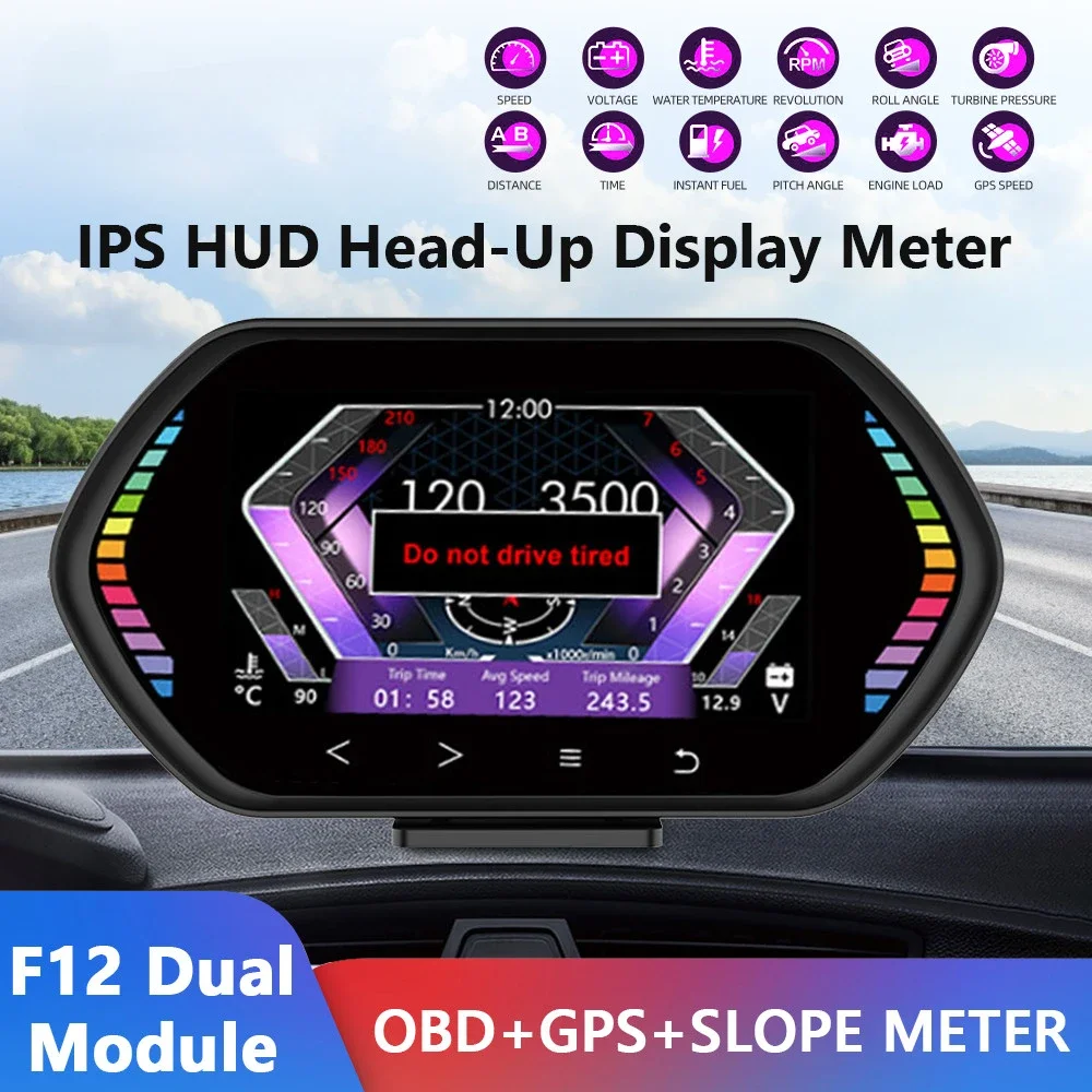 

Новейший 4,5 дюймовый дисплей Авто OBD2 GPS HUD головное устройство Автомобильный цифровой спидометр дисплей умный датчик одометр сигнализация об/мин
