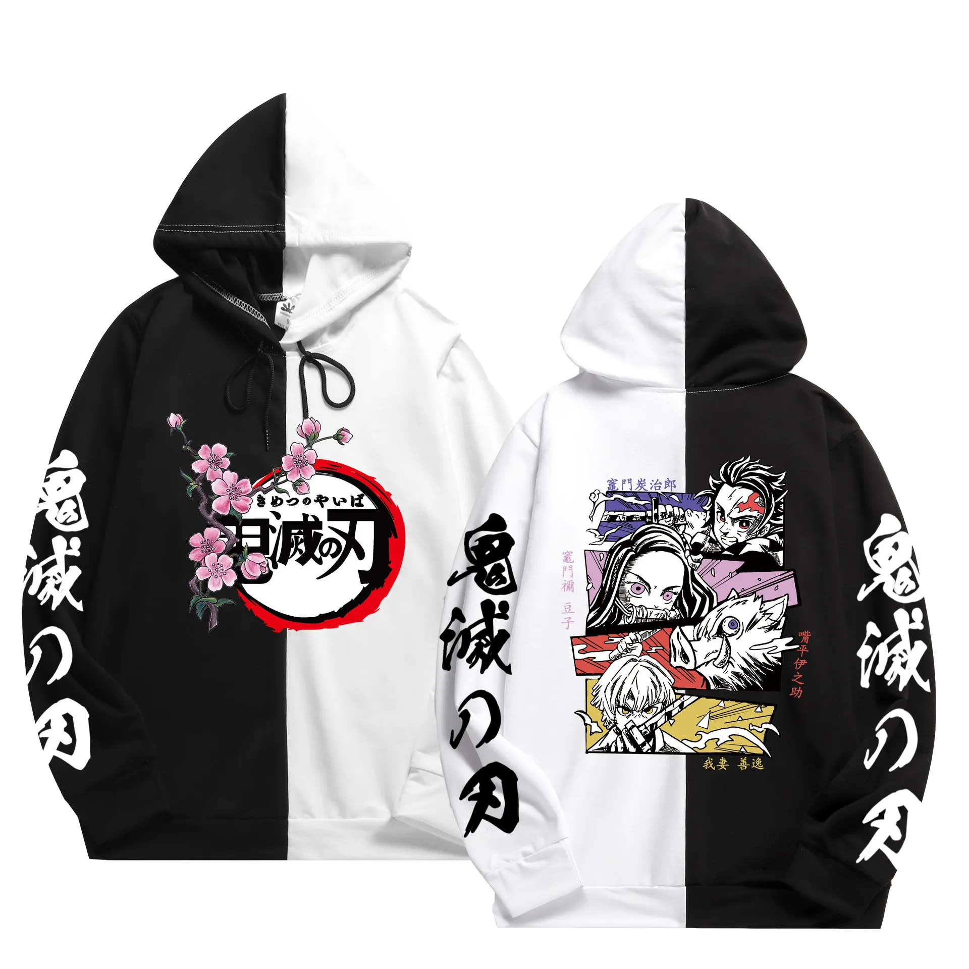 

Demon Slayer Tanjiro Kamado Men Hoodies Kimetsu No Yaiba Sweatshirts Anime Unisex Inosuke Hashibira Zenitsu Agatsuma Hoodies