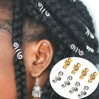 african braiding hair rings vintage spiral braids hair tools accessories silver gold beads for hair braids dreadlock