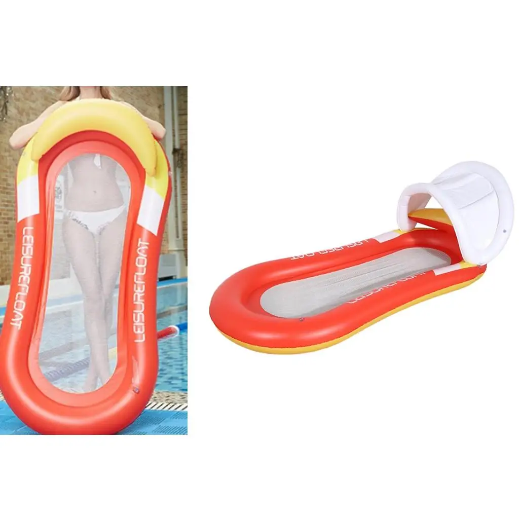 

2x Large Inflatable Hammock Floatings Summer Swimming Pool Party 63x35 Inch