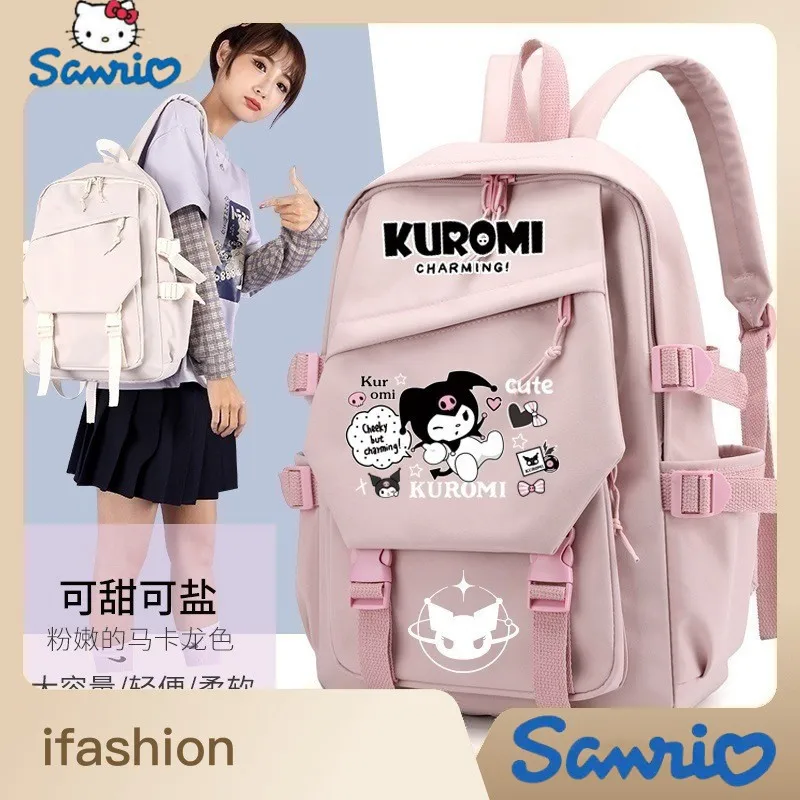 

Сумки Sanrio Kuromi, рюкзаки в студенческом стиле, вместительные школьные сумки, роскошный дизайн, симпатичная женская сумка через плечо 2k