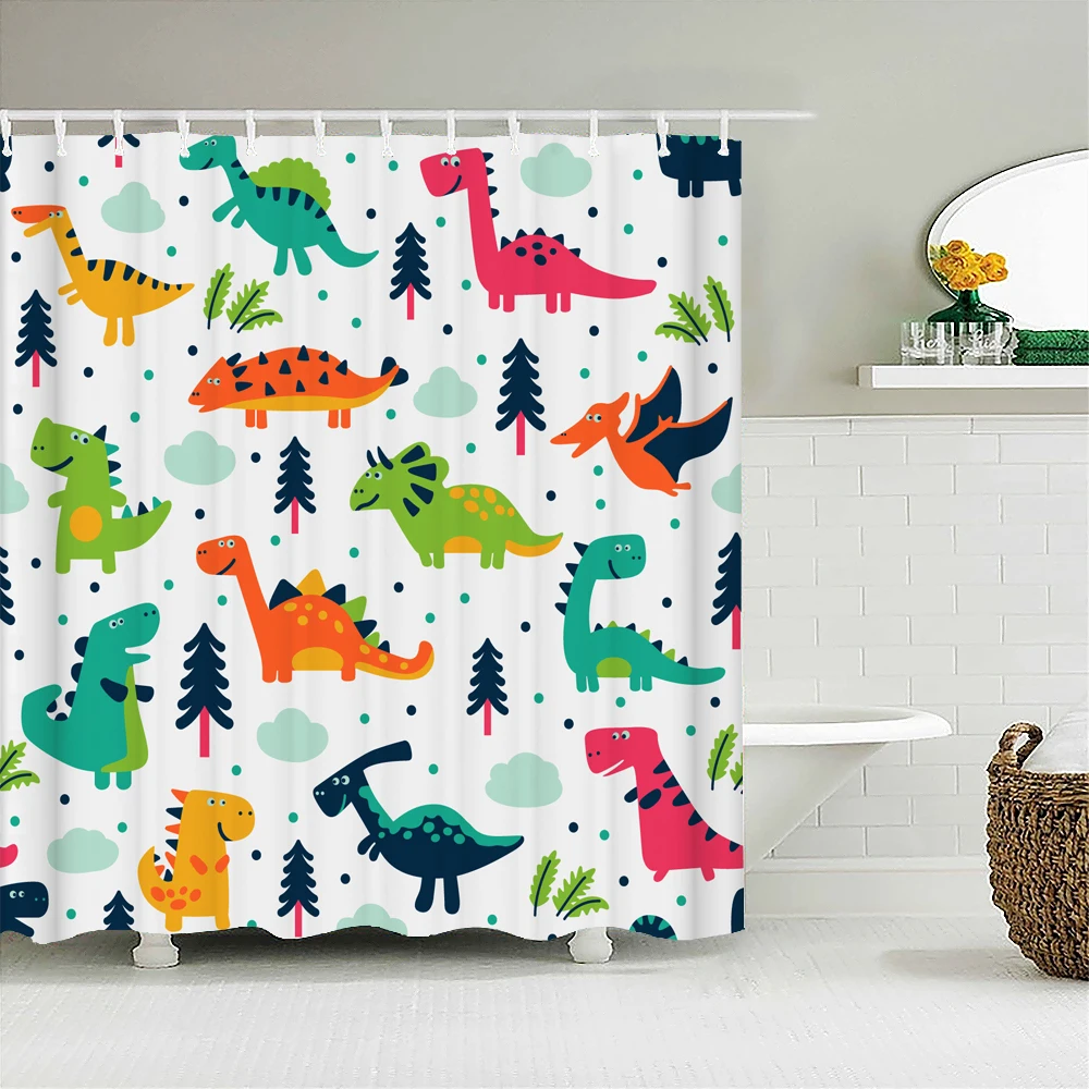 Занавески для душа с рисунком милой совы водонепроницаемая Штора ванной из