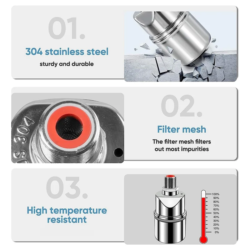 Automatic Water Level Control Valve 1/2 Inch Stainless Steel Float Ball for Tank Swimming Pool Straight with Clip