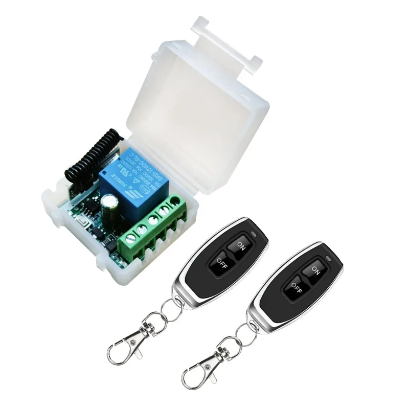 

12V 10A relay receiver 433 Mhz universal wireless switch Led light door garage door remote opening and closing wireless remote c