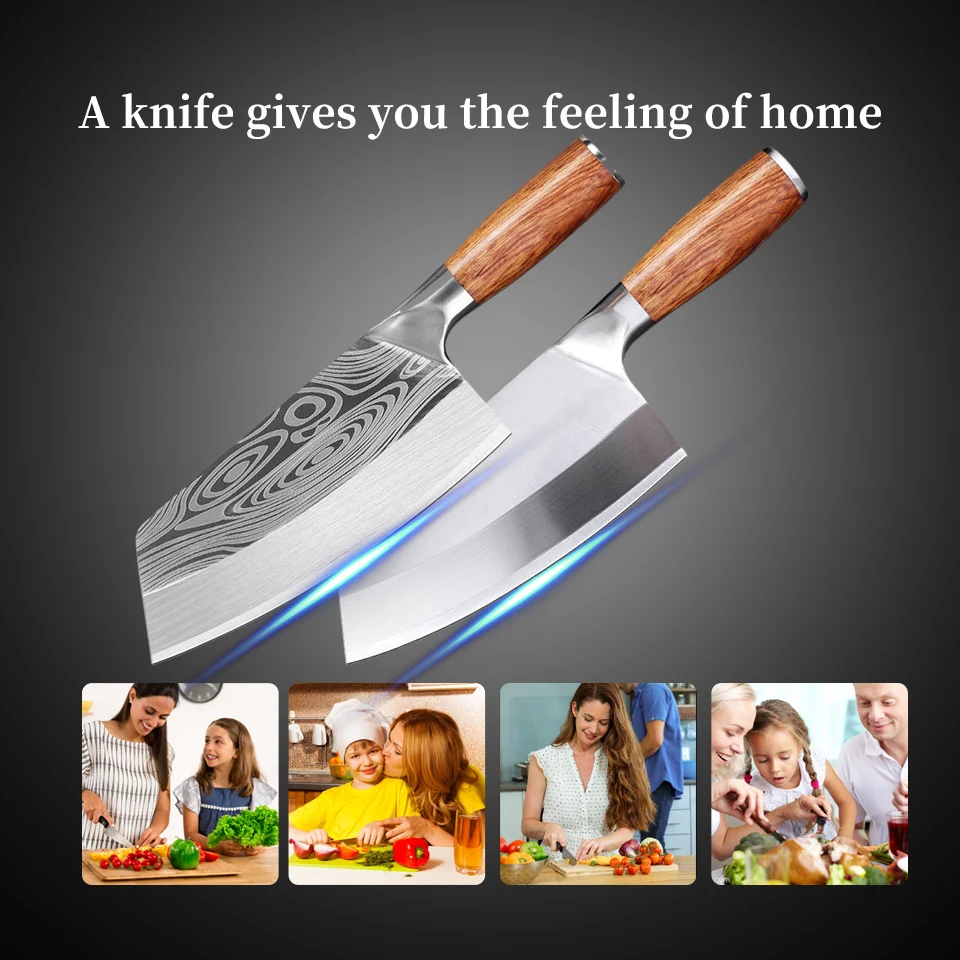 kitchen knives professional chef knife cooking handmade fixed blade chinese knife kitchen utensils and gadgets vegetable cutter free global shipping