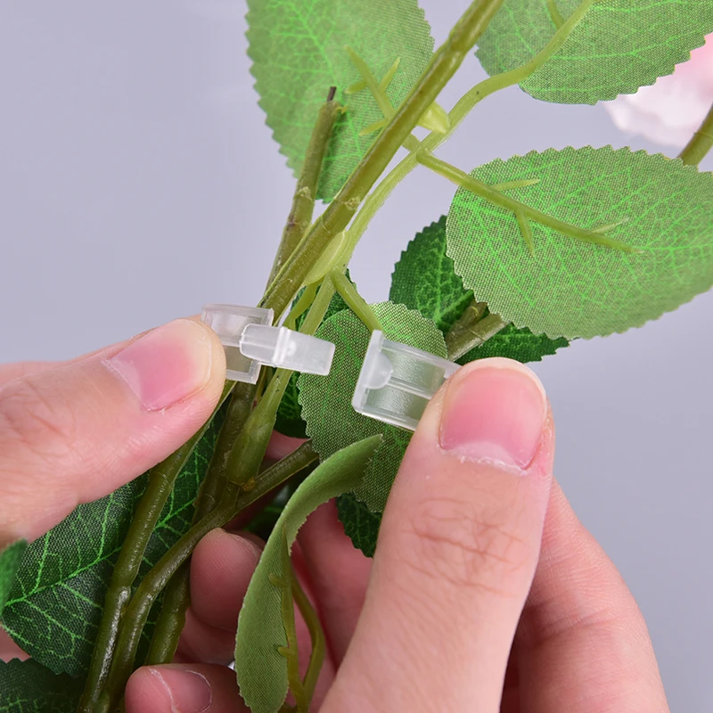 

50/100pcs Reusable Plastic Plant Support Clips clamps Hanging Vine Vegetables