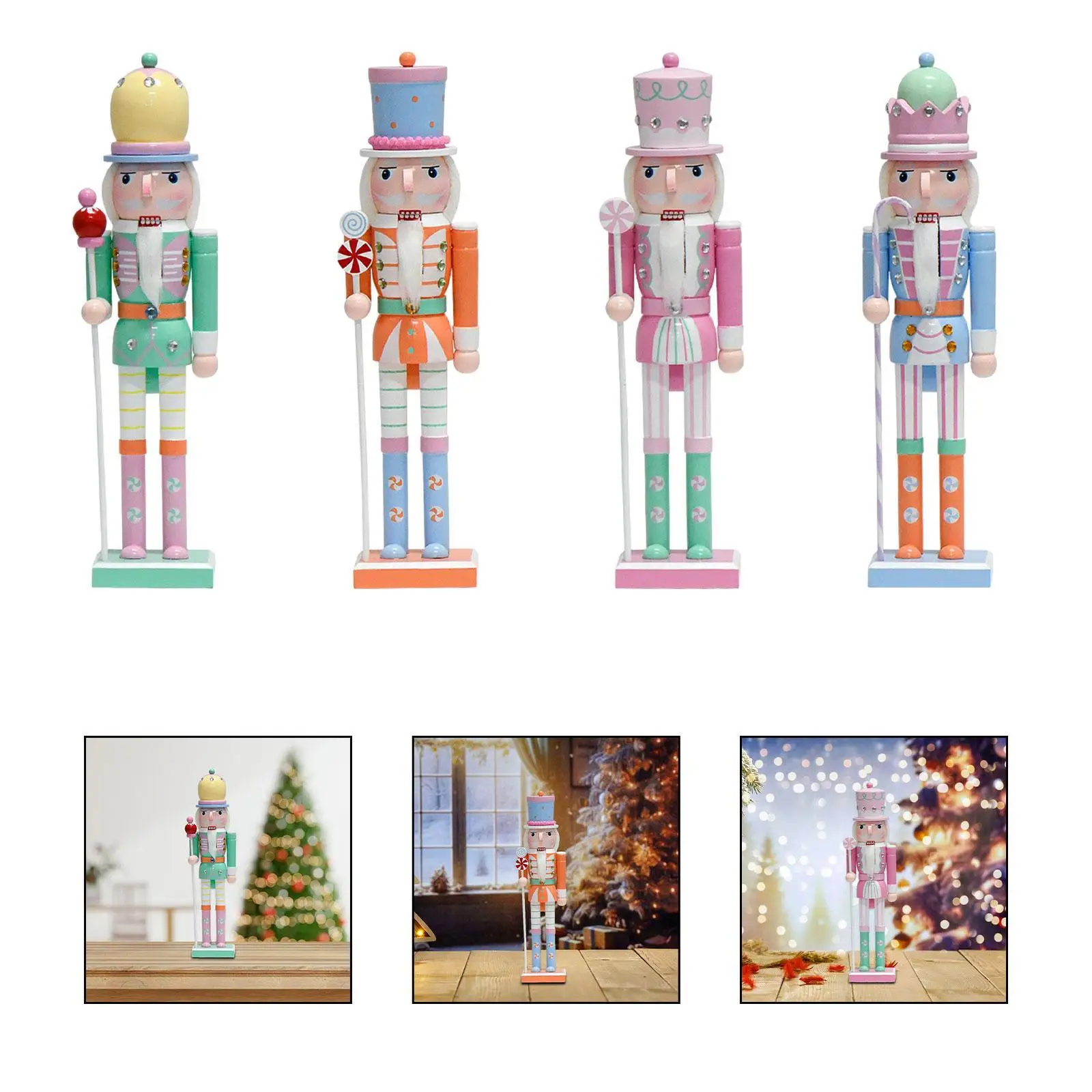 Орнамент Щелкунчик высотой 38 см для фотореквизита в гостиной праздника