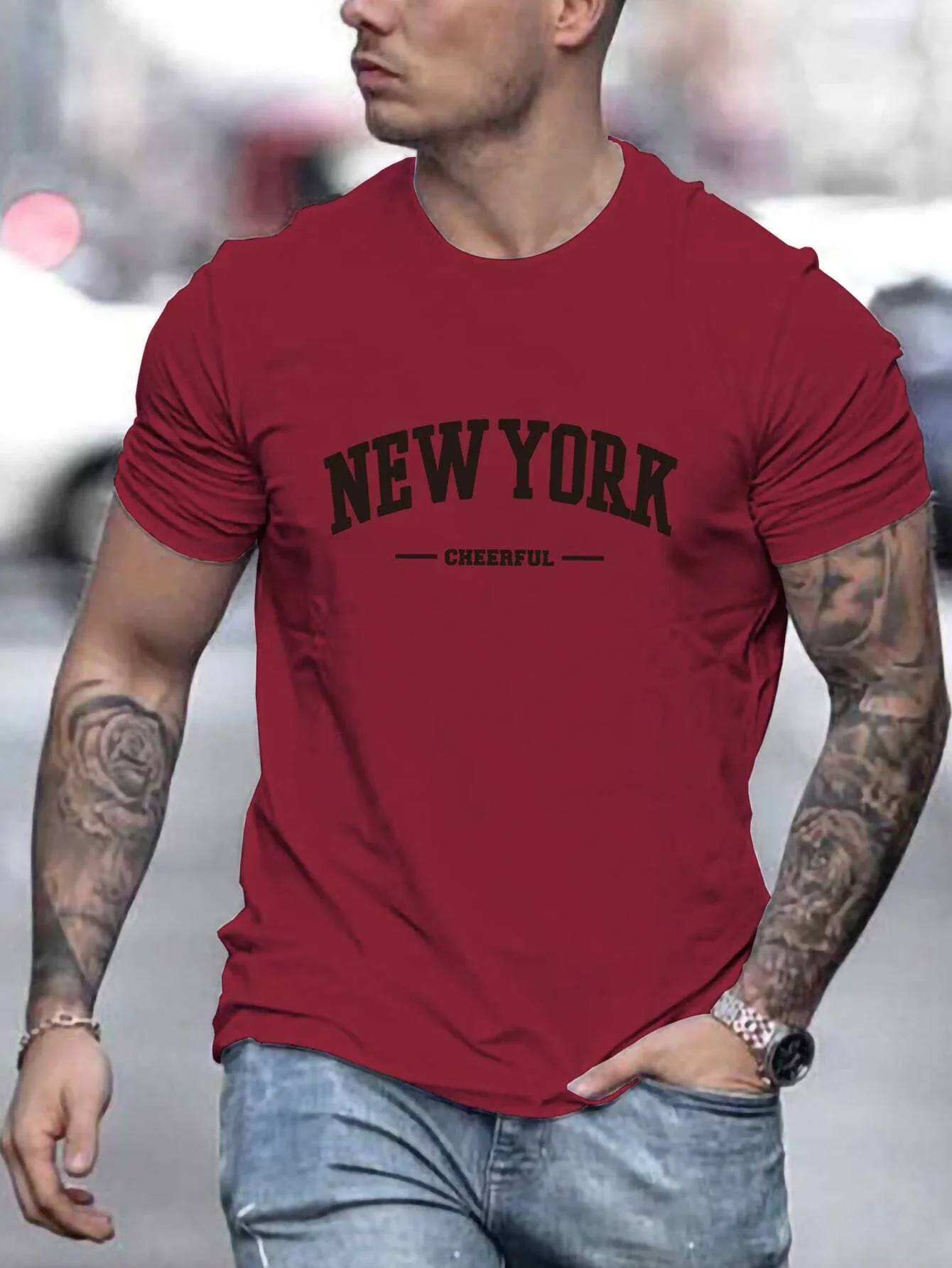 

Men Letter Graphic Tee