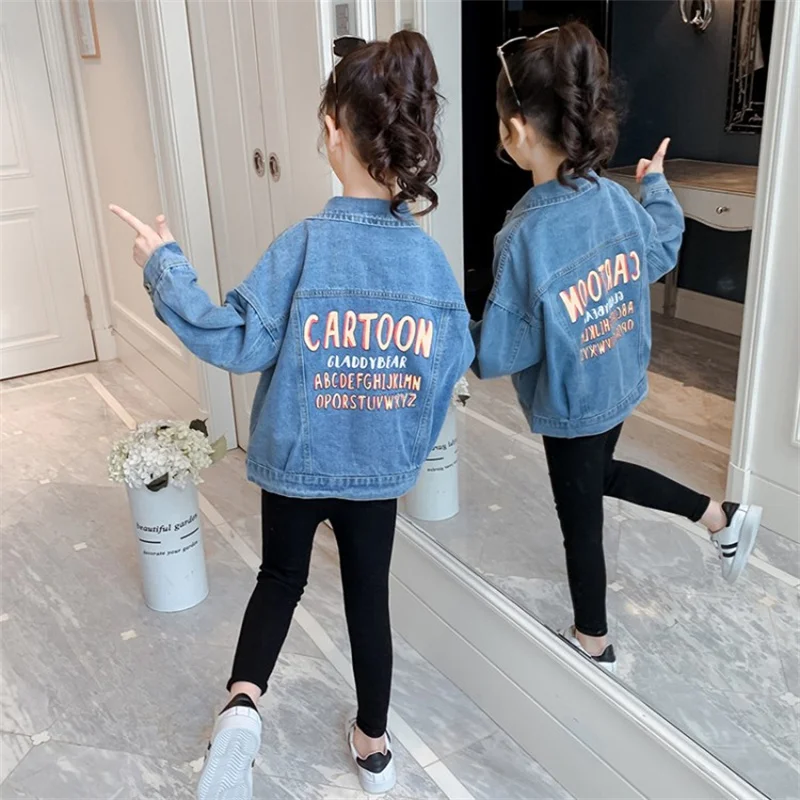 

Girls Baby's Kids Coat Jacket Outwear Tops 2022 Vintage Jean Spring Autumn Cotton Christmas Gift Outfits School Children's Cloth