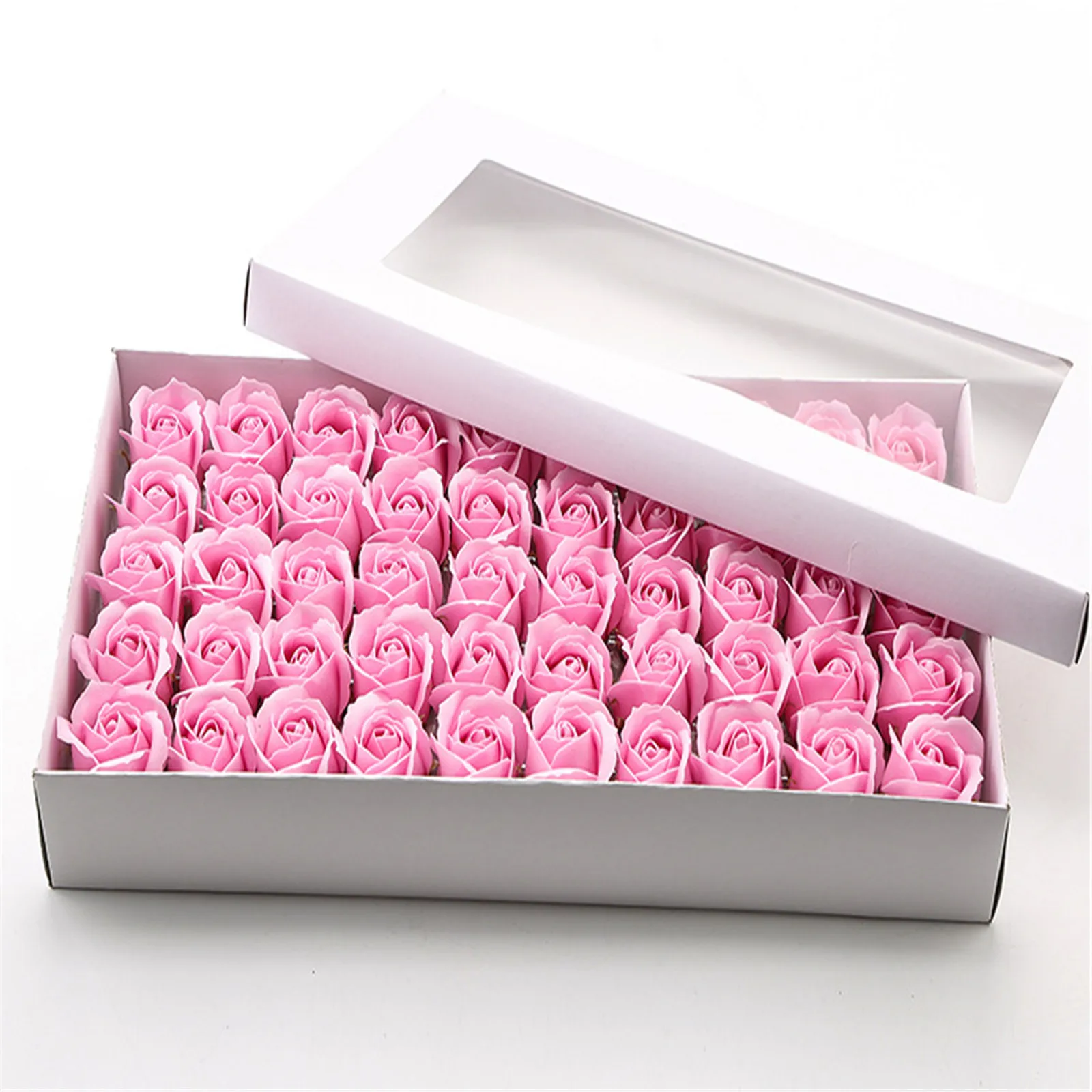 

50pcs/Box Dia 4.5cm Cheap Soap Rose Heads Beauty Wedding Valentine'S Day Gift Wedding Bouquet Home Decoration Hand Flower Art