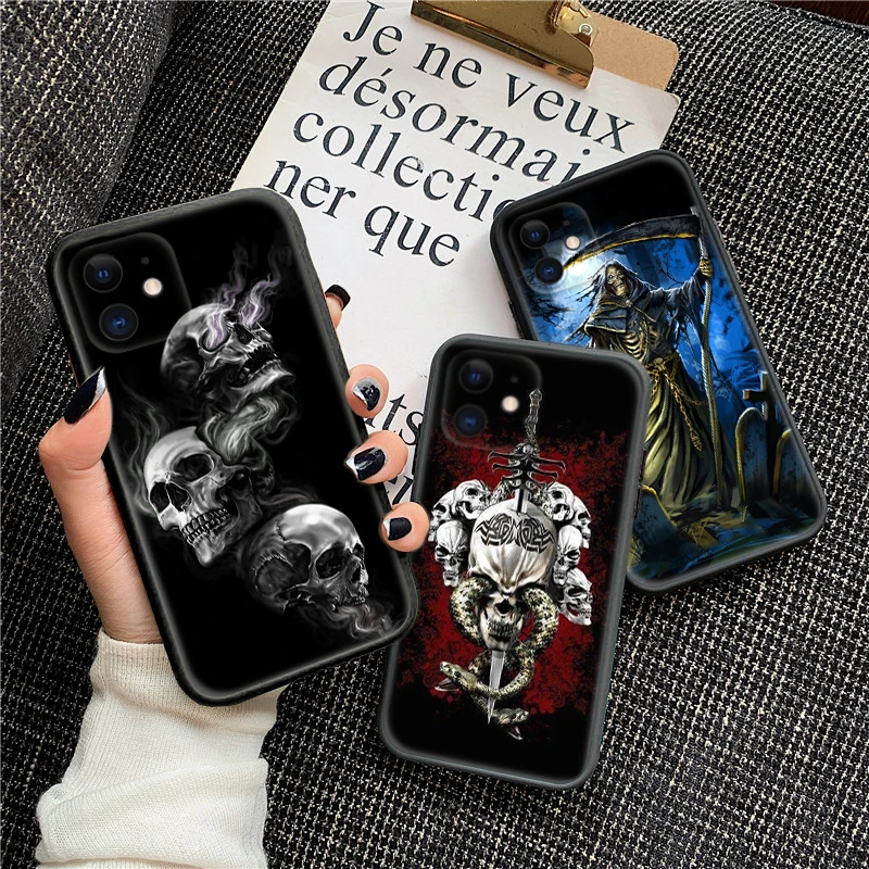 Мягкий чехол 2C Grim Reaper Skull Skeleton для Xiaomi Mi A1 A2 A3 9T Pro Poco F1 F2 F3 GT M2 M3 M4 M5 C40 X2 X3 NFC X4 pro