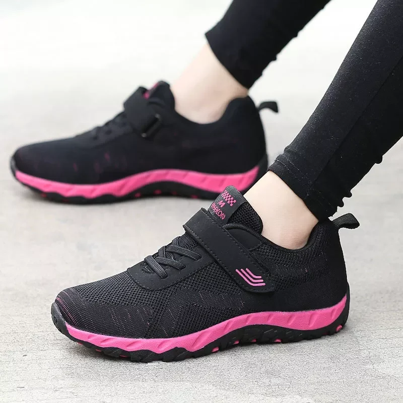 

NEW 2023 sneakers 2022 new spring flying women shoes sneakers hook&loop shoes woman light flat bottom ladies shoes tenis fem