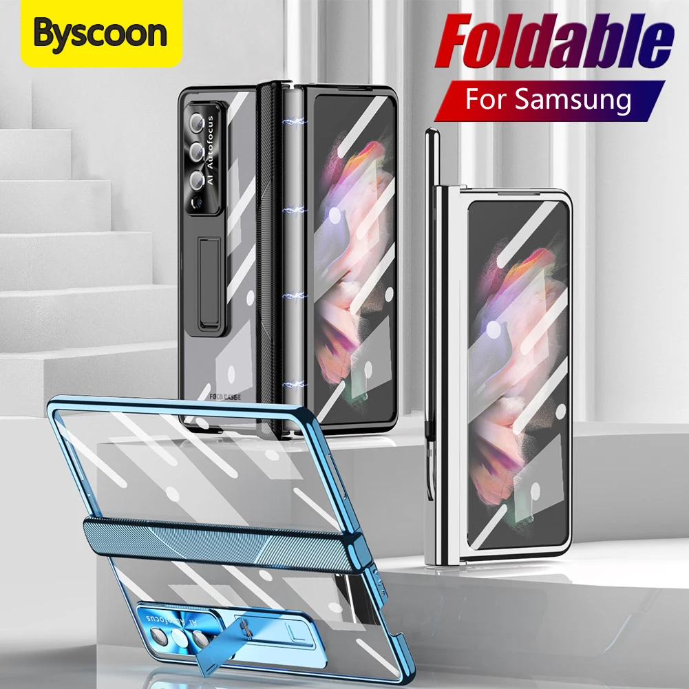 Чехол Byscoon с полным покрытием и защитой от царапин подставкой для Samsung Galaxy Z Fold 5 4