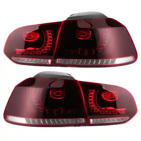 Полноприводные светодиодные динамические задние фонари VLAND для RLook, вишневые Красные линзы для Volkswagen Mk6 GTD R R20 2009 2010 2011 2012 2013