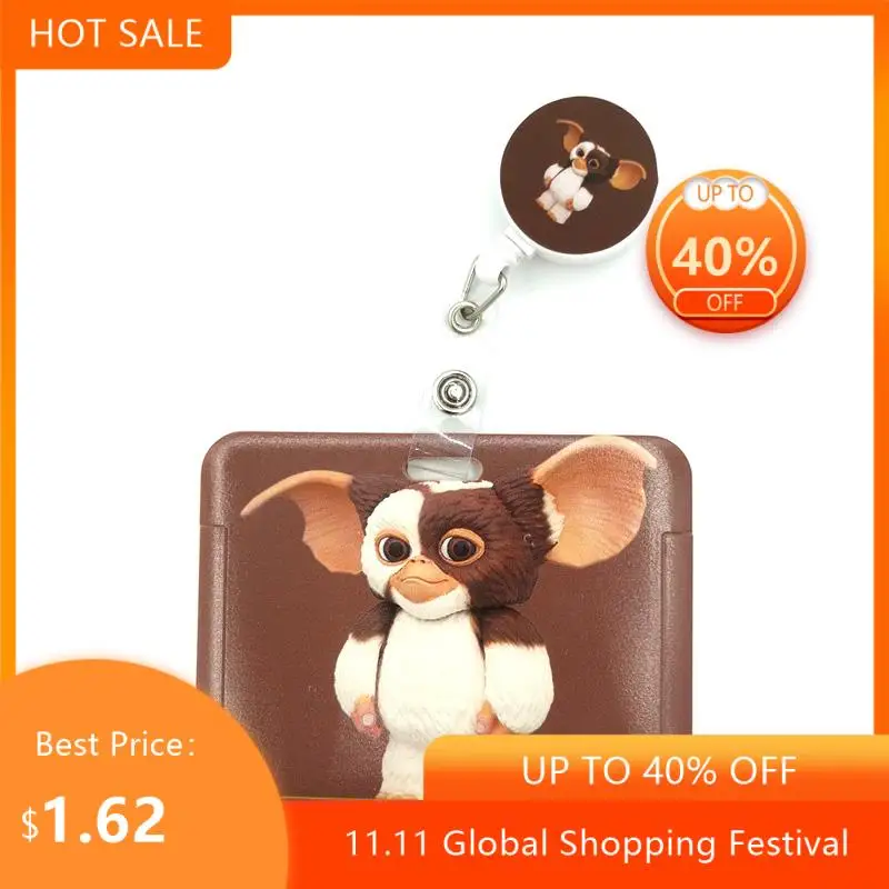 

Gremlins Gizmo Movie Fashion Women Card Holder Lanyard Colorful Retractable Badge Reel Nurse Doctor Student Exhibition ID Card