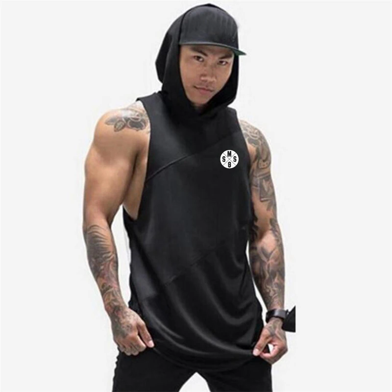 

Best Seller Muscle Guys Tank Tops Hoodies Bodybuilding Stringer Sportwear Tanktops Fitness Men Gyms Clothing Sleeveless Shirts