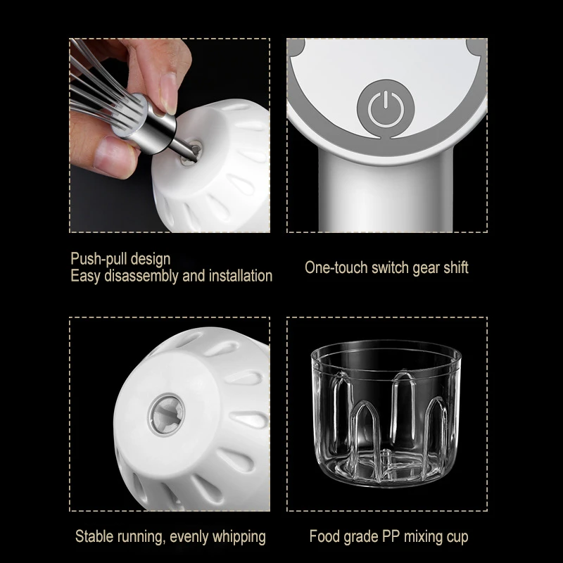 3 в 1 Электрический блендер беспроводной 3-скоростной Миксер для пищевых