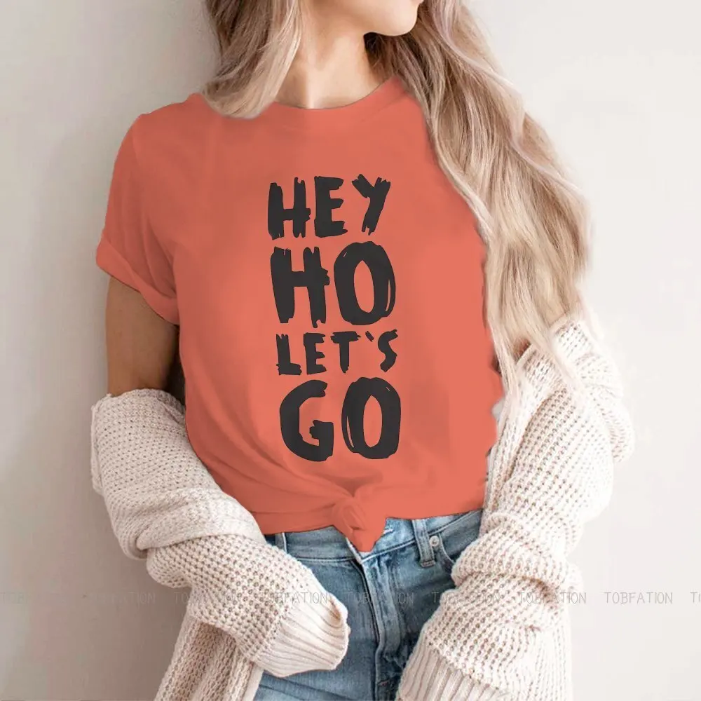 Camiseta de Hey Ho Lets Go Harajuku para chica, ropa de calle creativa fresca y ordinaria de Ramone, camiseta de manga corta 5XL, ropa de regalo única